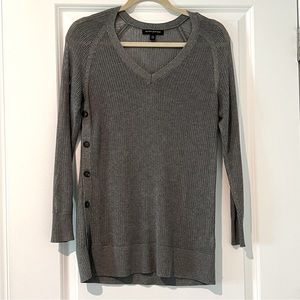 Banana Republic Womens Sweater XS Crew Neck Knit Gray Casual Cozy Ladies